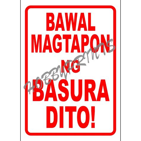 bawal magtapon signage|Laminated Signages .